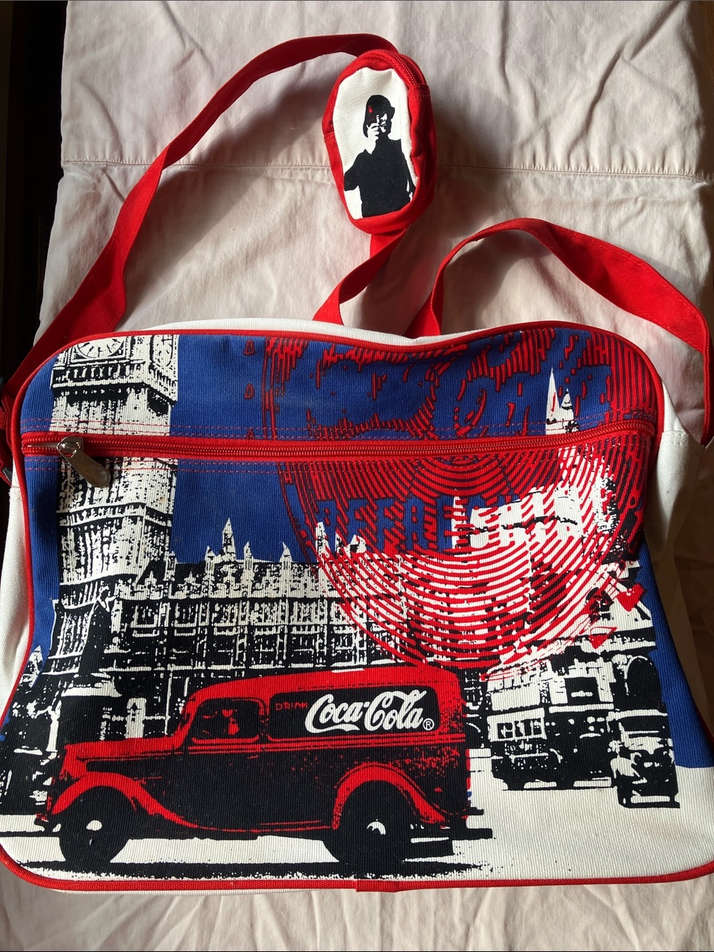 Coca Cola Retro Graphic Messenger Bag